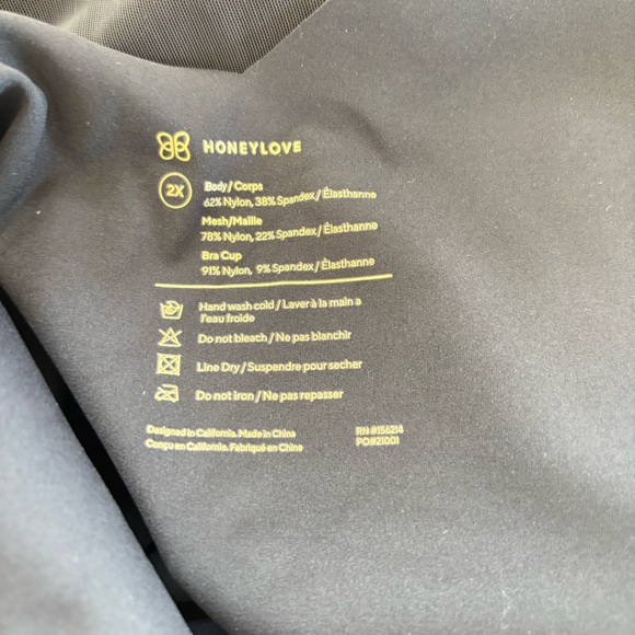 NWT Honeylove Liftwear Black Shaping Tank 2X - Picture 9 of 9